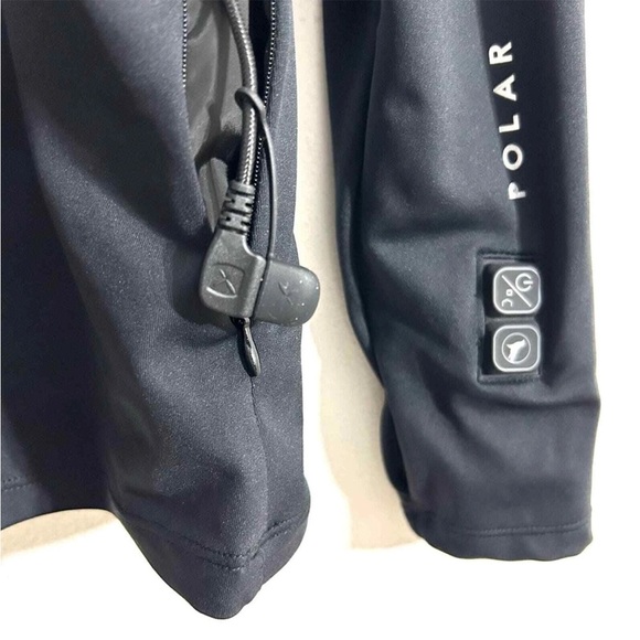 Black Fitted Long Sleeve Polo Top - Picture 4 of 12